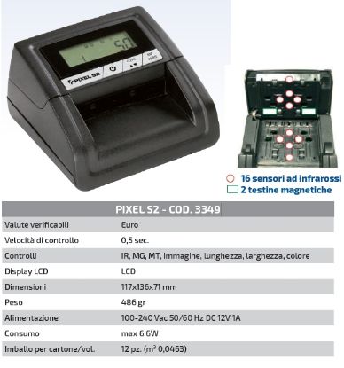 Picture of BANCONOTE CONTA RILEVA BANCONOTE PIXEL S2 SW 100/200E 1pz