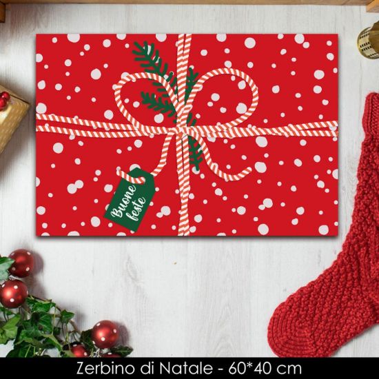 Picture of ZERBINO PACCO REGALO RED 60X40cm