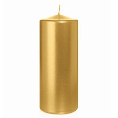 Immagine di CANDELA H150D60MM ORO CON CELLOPHANE - NATALE