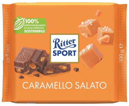 Picture of RITTER TAVOLETTE 12pz 100gr CARAMELLO SALATO - EX