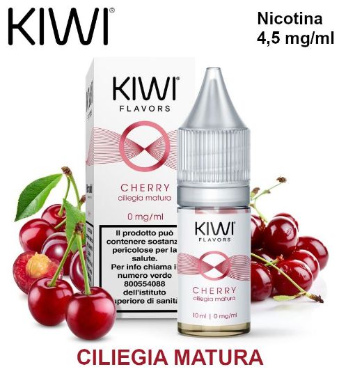 Picture of KIWI E-LIQUID CHERRY 10ml 4,5mg/ml - PLN010978