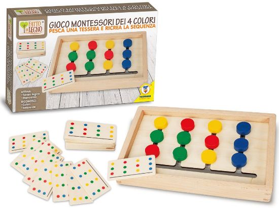 Picture of GIOCHI FATTO DI LEGNO - GIOCO DEI 4 COLORI  MONTESSORI