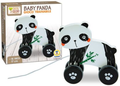 Picture of GIOCHI FATTO DI LEGNO - BABY PANDA TRAINABILE 16 CM H