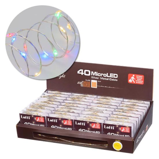 Immagine di LUMINARIA MICROLED 40L   MULTI 1,9mt BATTERIA