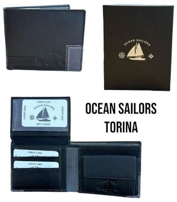 Immagine di PORTAFOGLIO UOMO OCEAN SAILOR TORINA NERO 1pz VERA PELLE