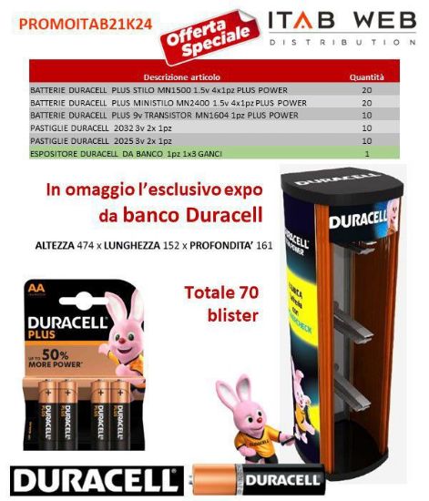 Picture of BATTERIE DURACELL PROMOZIONE ITAB N.21/24 + EXPO DA BANCO