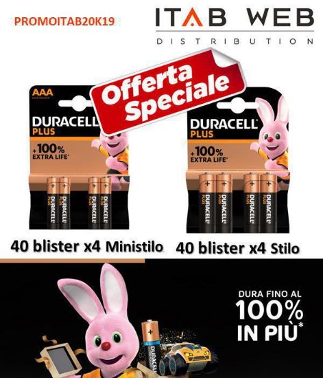 Immagine di BATTERIE DURACELL PROMOZIONE ITAB N.19/20 STILO/MINISTILO