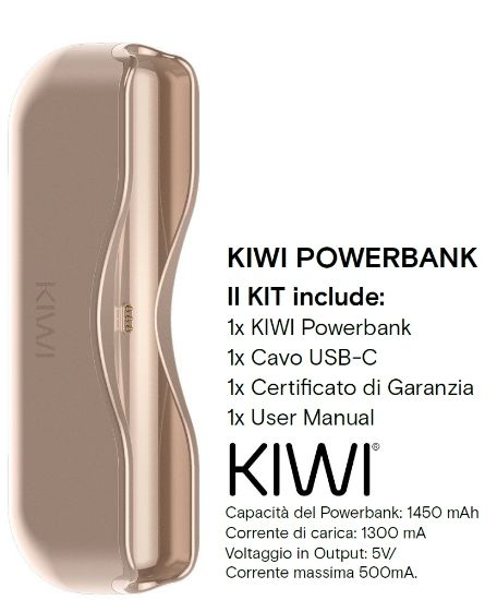 Immagine di KIWI POWER BANK LIGHT PINK PROMO composta da:------