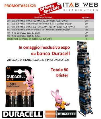 Picture of BATTERIE DURACELL PROMOZIONE ITAB N.21/23 + EXPO DA BANCO