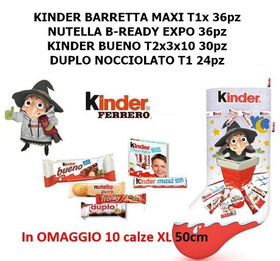 Immagine di FERRERO PROMO CALZE BEFANA 126pz + 10calze composto da: