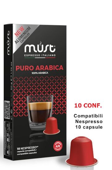 Picture of CAFFE CAPSULE NP 10x10pz (100pz) ARABICA PURA composta da:------