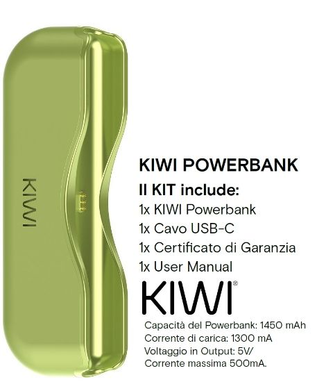 Picture of KIWI POWER BANK FURY GREEN PROMO composta da:------