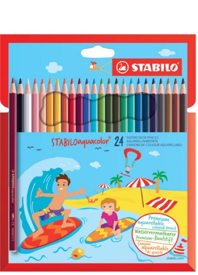 Picture of PASTELLI STABILO 24 COLORI AQUACOLOR CONF. CARTONE