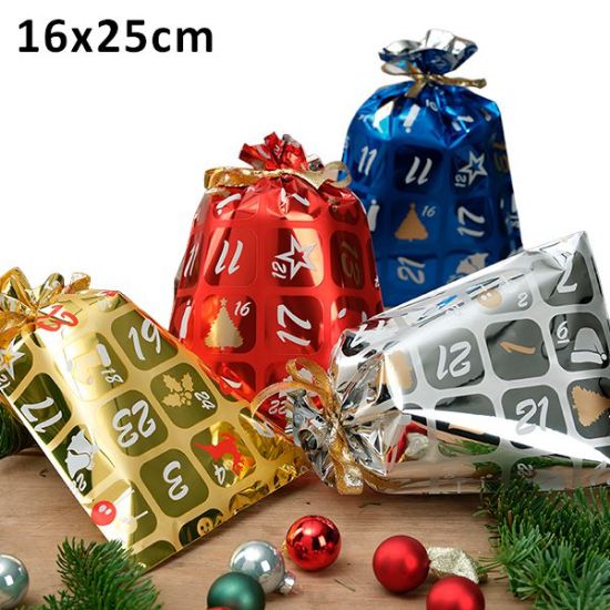 Immagine di BUSTA REGALO CELLO DECOR AVVENTO 16X25 100pz