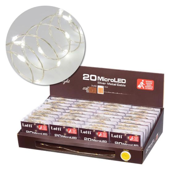 Picture of LUMINARIA MICROLED 20L FREDDO 1,9mt BATTERIA 1pz