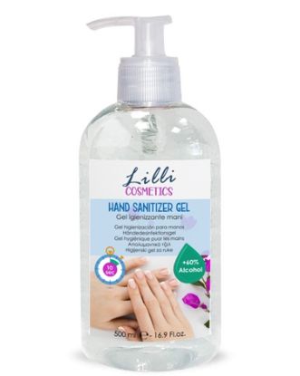 Immagine di DISINFETTANTE IGIENIZZANTE GEL MANI 500ml 1pz LILLI COSMETICS