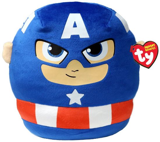 Immagine di PELUCHES BEANIE SQUISH-A-BOOS 33cm - 1pz CAPTAIN AMERICA