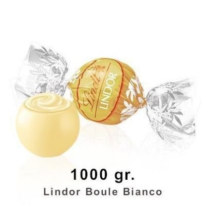 Picture of LINDT BOULES LINDOR 1000gr BIANCO SACCO C.A. 80pz - ORO