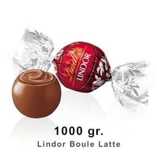 Immagine di LINDT BOULES LINDOR 1000gr LATTE SACCO C.A. 80pz  ROSSO