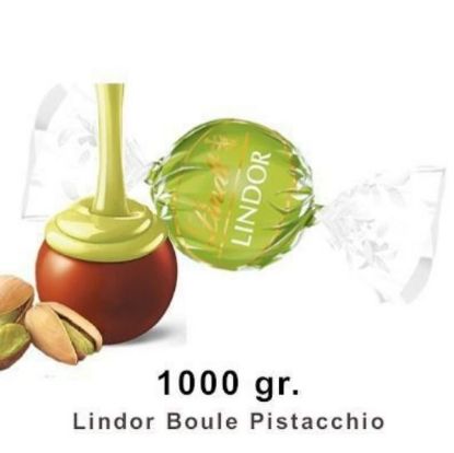 Immagine di LINDT BOULES LINDOR 1000gr PISTACCHIO SACCO C.A. 80pz - VERDE