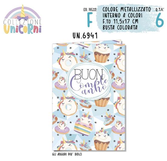 Picture of COLLEZIONE UNICORNI COMPLEANNO 12pz