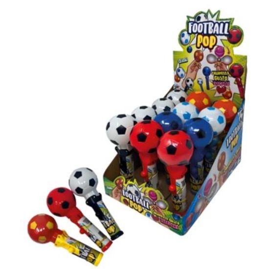 Picture of CASA DEL DOLCE FOOTBALL LOLLIPOP 12pz 10gr