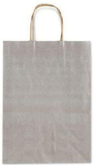 Picture of SACCHETTI SHOPPER TU ARGENTO 22x10x27cm 25pz CON MANICO CORDA