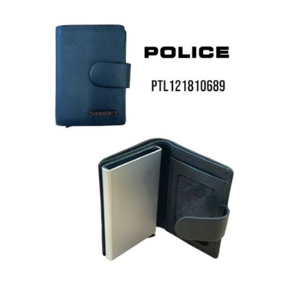 Picture of PORTAFOGLIO UOMO POLICE BLACK 1pz METAL CARD VERA PELLE