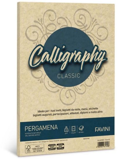 Picture of CARTA CALLIGRAPHY A4 50FG 190GR CREMA PERGAMENA