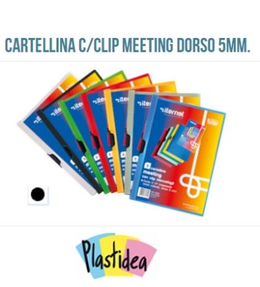 Picture of CARTELLA MEETING 30fg 5D 22,7x31cm 25pz CON CLIP LATERALE NERO