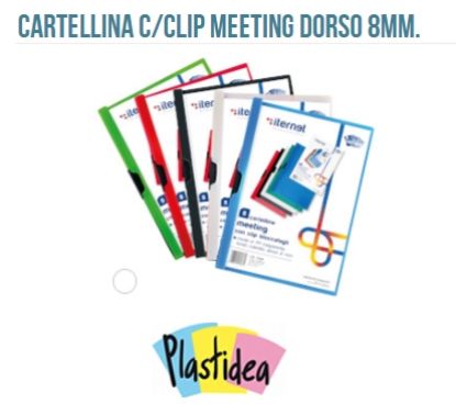 Picture of CARTELLA MEETING 40fg 8D 22,7x31cm 25pz CON CLIP LATERALE BIANCO