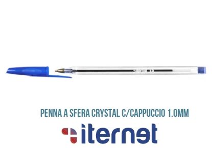 Immagine di PENNA SFERA CRISTAL CLASSIC 50pz BLU - 1.0mm ITERNET