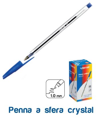 Immagine di PENNA SFERA CRISTAL CLASSIC 50pz BLU - 1.0mm ITERNET