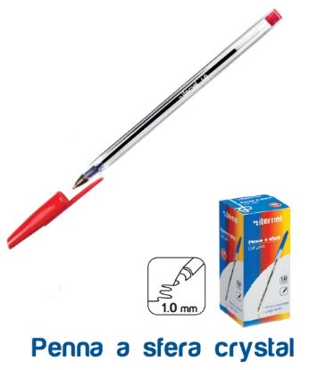 Immagine di PENNA SFERA CRISTAL CLASSIC 50pz ROSSO - 1.0mm ITERNET