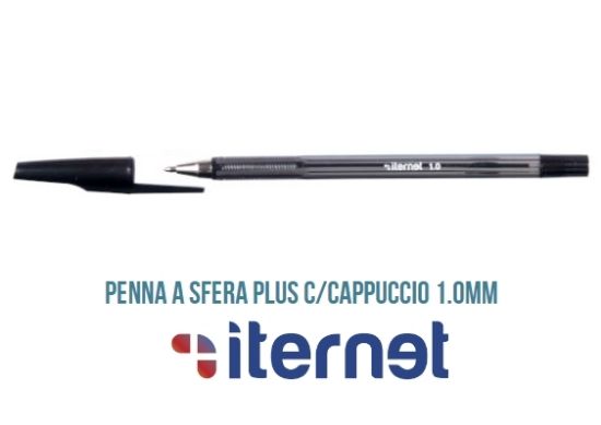 Immagine di PENNA SFERA PLUS 50pz NERO - 1.0mm ITERNET