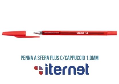 Picture of PENNA SFERA PLUS 50pz ROSSO - 1.0mm ITERNET