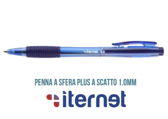 Picture of PENNA SFERA PLUS SCATTO 12pz BLU - 1.0mm ITERNET