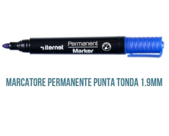 Immagine di MARCATORE PERMANENTE 12pz BLU P. TONDA 1.9mm ITERNET