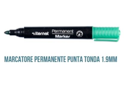 Immagine di MARCATORE PERMANENTE 12pz VERDE P. TONDA 1.9mm ITERNET