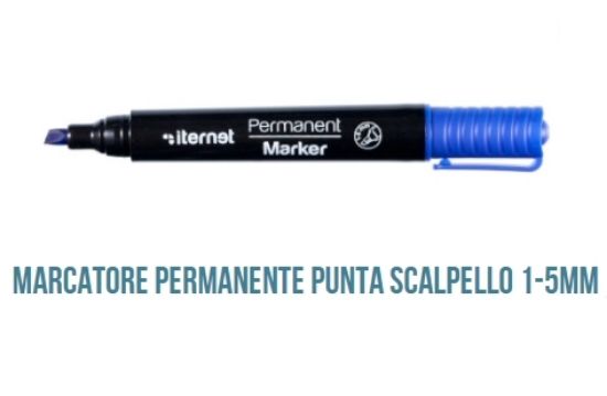 Immagine di MARCATORE PERMANENTE 12pz BLU P. SCALPELLO 1-5mm ITERNET