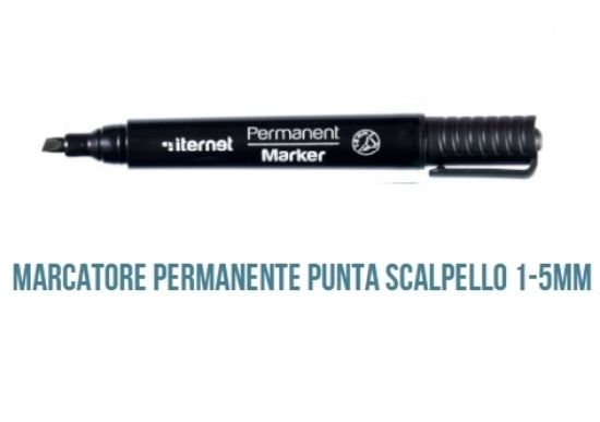 Immagine di MARCATORE PERMANENTE 12pz NERO P. SCALPELLO 1-5mm ITERNET