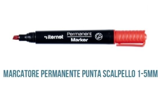 Immagine di MARCATORE PERMANENTE 12pz ROSSO P. SCALPELLO 1-5mm ITERNET