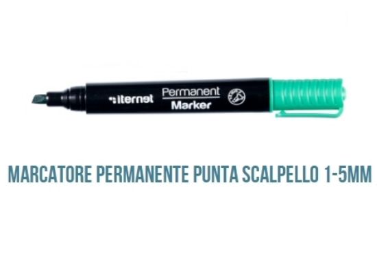 Immagine di MARCATORE PERMANENTE 12pz VERDE P. SCALPELLO 1-5mm ITERNET