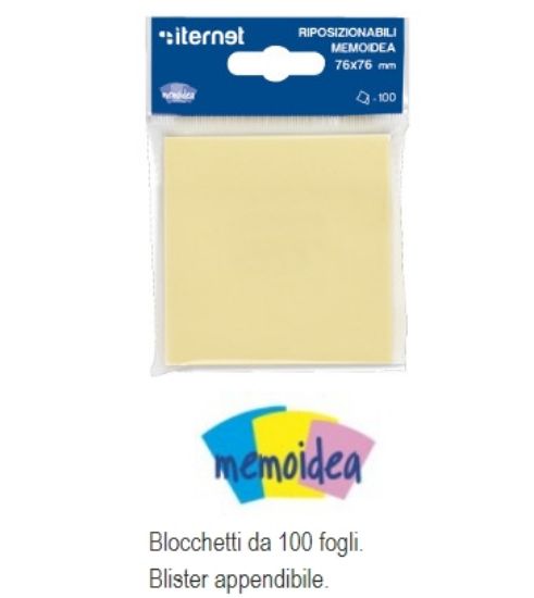 Immagine di POST-IT NOTES 76x76 12x100fg blister GIALLO PASTELLO - MEMOIDEA