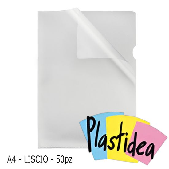 Picture of BUSTA PLASTICA A4 LISCIA APERTURA L 50pz TRASPARENTI 22x30cm