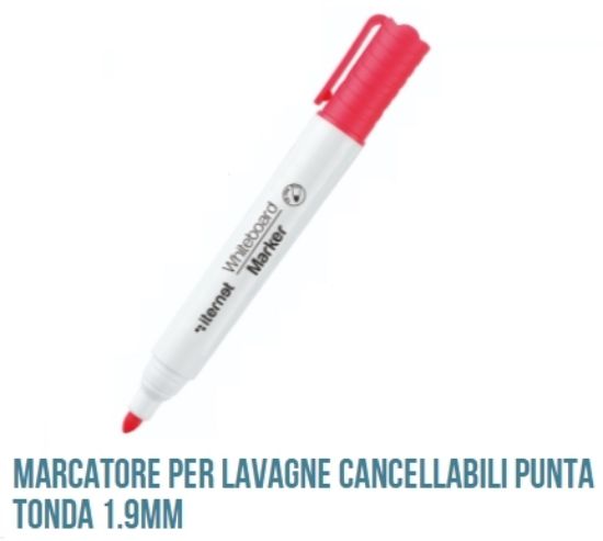 Immagine di PENNARELLI WHITE B. MARKER 12pz ROSSO (per lavagna) PUNTA TONDA