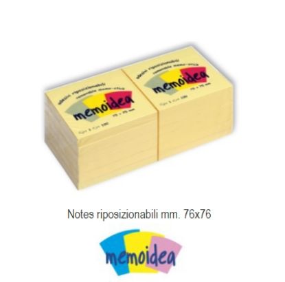 Immagine di POST-IT NOTES 76x76 12x100fg GIALLO PASTELLO - MEMOIDEA