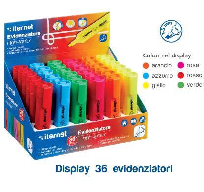 Immagine di EVIDENZIATORE ITERNET EXPO 36pz COLORI ASSORTITI punta scalpello