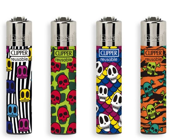 Picture of ACCENDINO CLIPPER MINI PIETRINA 48pz SKULLS 3 A