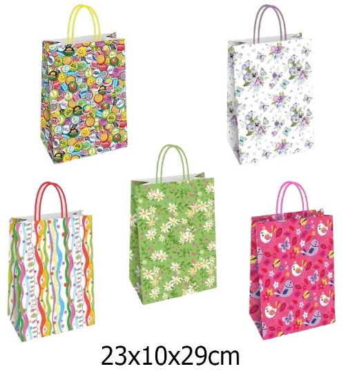 Immagine di SACCHETTI SHOPPER DECOR 23x10x29cm 25pz GENERICO 2